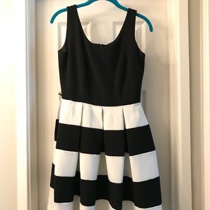 Black and white stripped dress
